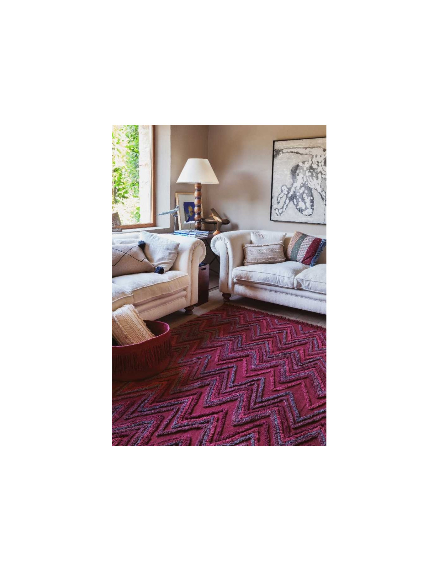 Lorena Canals Dywan bawełniany Earth Savannah Red 170 x 240 cm