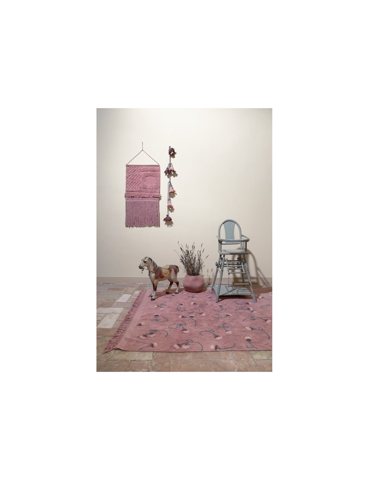 Lorena Canals Dywan bawełniany English Garden Ash Rose 140 x 210 cm