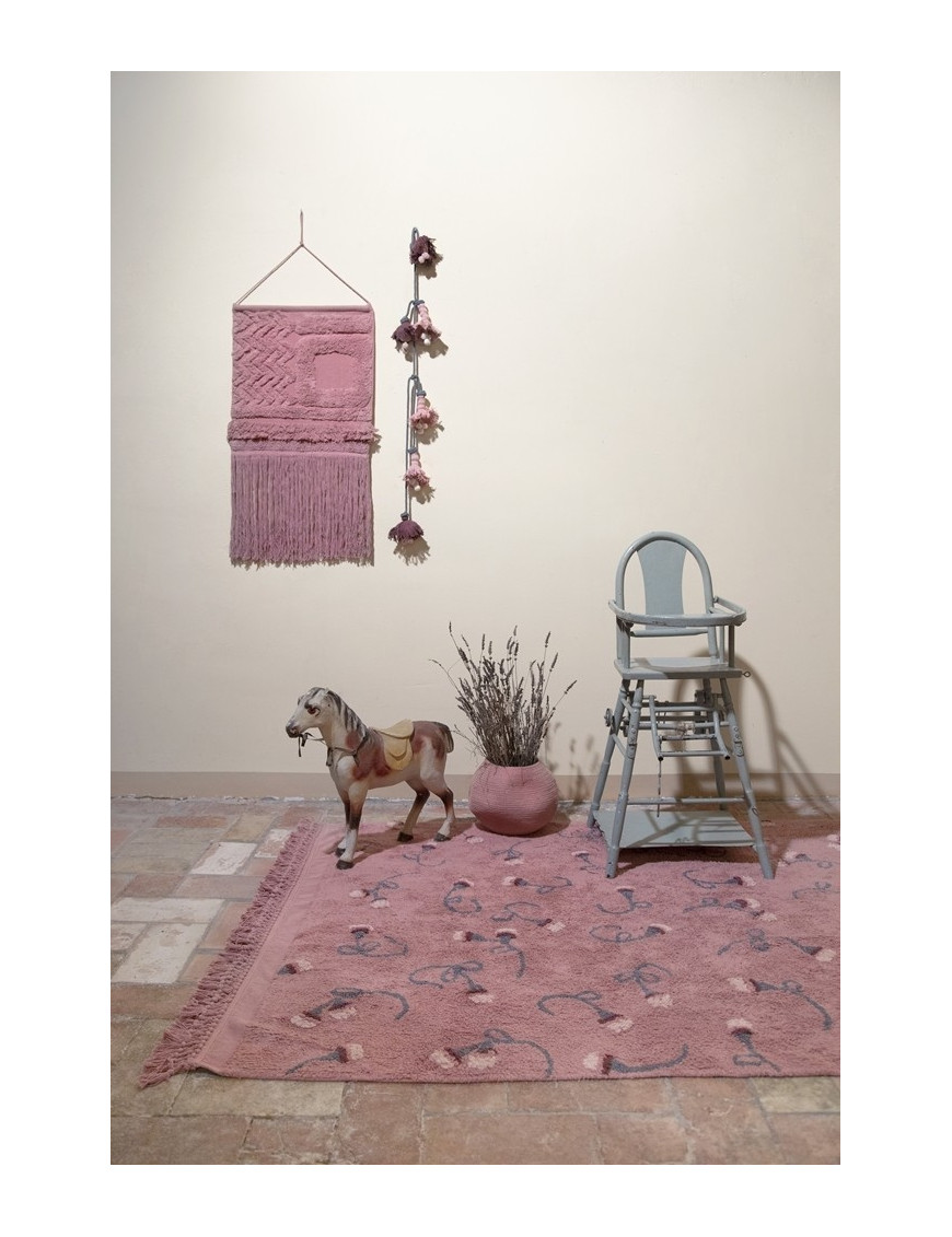 Lorena Canals Dywan bawełniany English Garden Ash Rose 140 x 210 cm