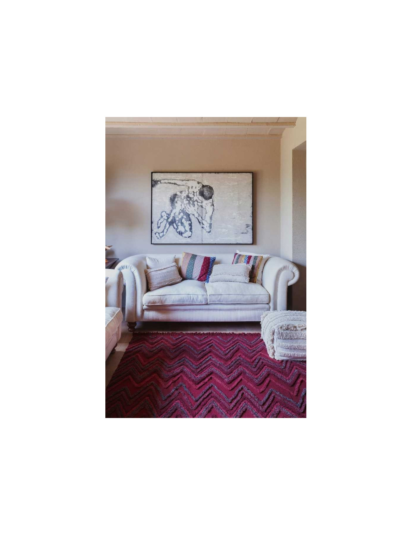 Lorena Canals Dywan bawełniany Earth Savannah Red 170 x 240 cm