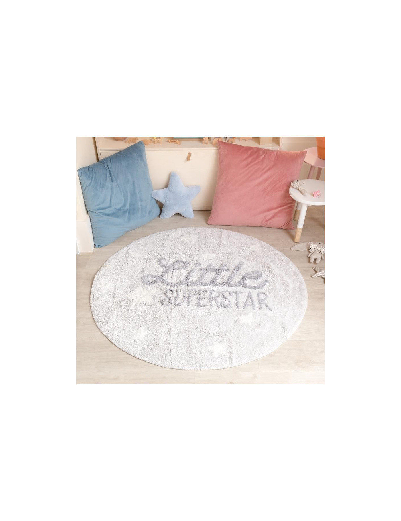 Lorena Canals Dywan bawełniany Little Superstar, Mr Wonderful & Lorena Canals Ø 120 cm