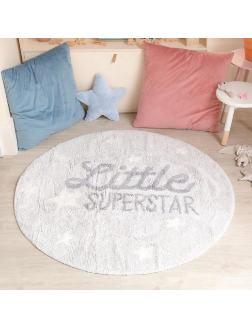 Lorena Canals Dywan bawełniany Little Superstar, Mr Wonderful & Lorena Canals Ø 120 cm