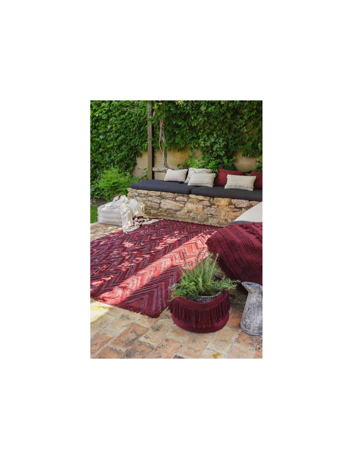 Lorena Canals Dywan bawełniany Earth Savannah Red 170 x 240 cm