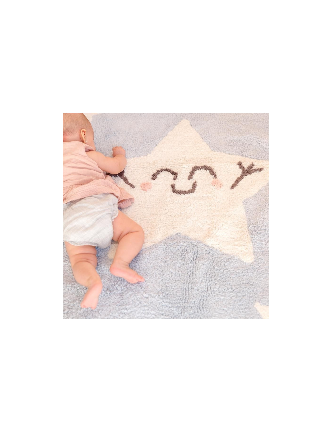 Lorena Canals Dywan bawełniany Happy Star, Mr Wonderful & Lorena Canals 120 x 160 cm