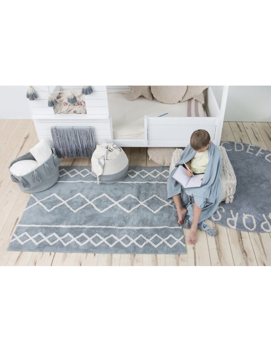 Lorena Canals Dywan bawełniany Oasis Vintage Blue Natural 120 x 160 cm