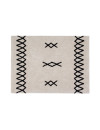 Lorena Canals Dywan bawełniany Atlas Natural Black 120 x 160 cm