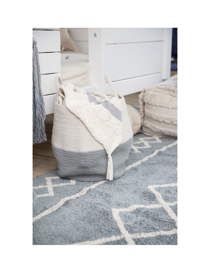 Lorena Canals Dywan bawełniany Oasis Vintage Blue Natural 120 x 160 cm