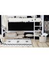 Lorena Canals Dywan bawełniany Atlas Natural Black 120 x 160 cm