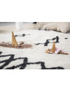Lorena Canals Dywan bawełniany Atlas Natural Black 120 x 160 cm