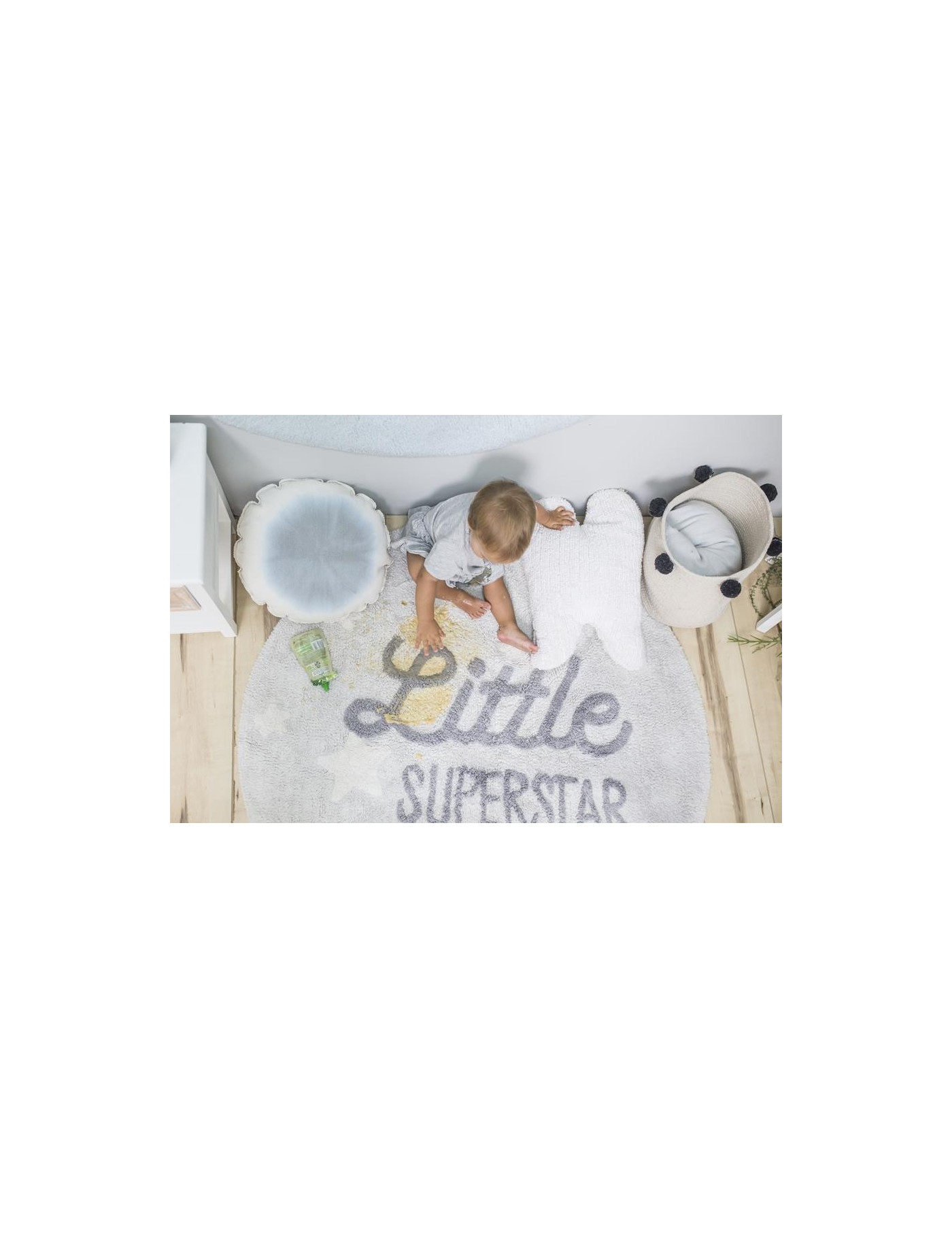 Lorena Canals Dywan bawełniany Little Superstar, Mr Wonderful & Lorena Canals Ø 120 cm