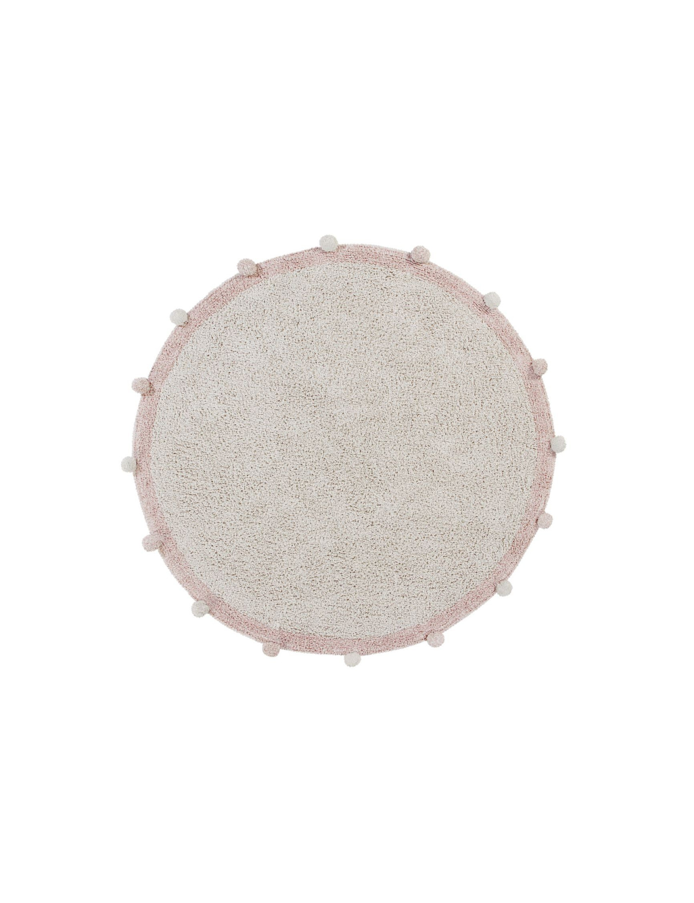 Lorena Canals Dywan bawełniany Bubbly Vintage Nude  Ø 120 cm