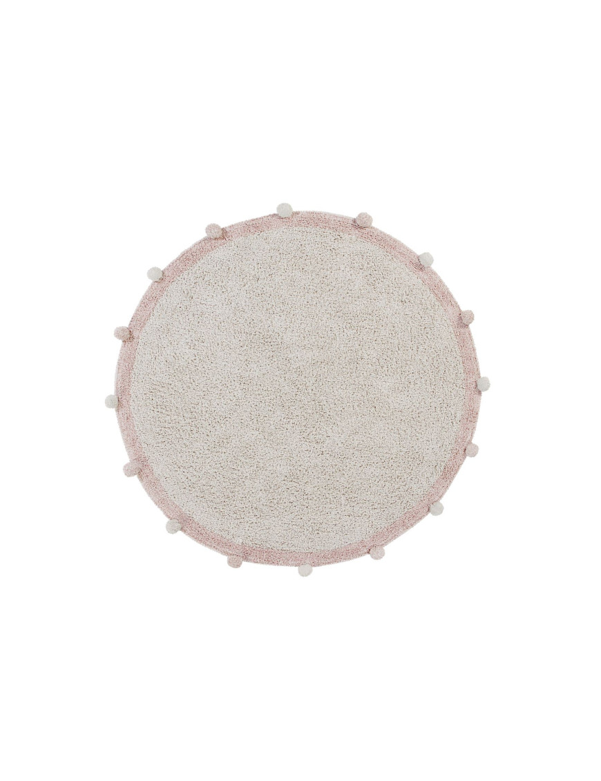 Lorena Canals Dywan bawełniany Bubbly Vintage Nude  Ø 120 cm