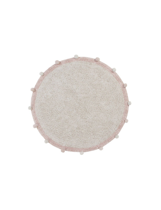 Lorena Canals Dywan bawełniany Bubbly Vintage Nude  Ø 120 cm