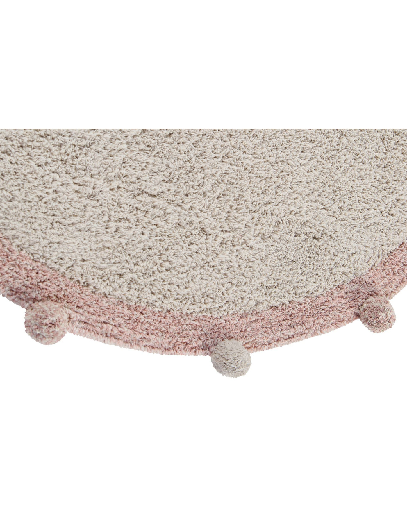 Lorena Canals Dywan bawełniany Bubbly Vintage Nude  Ø 120 cm