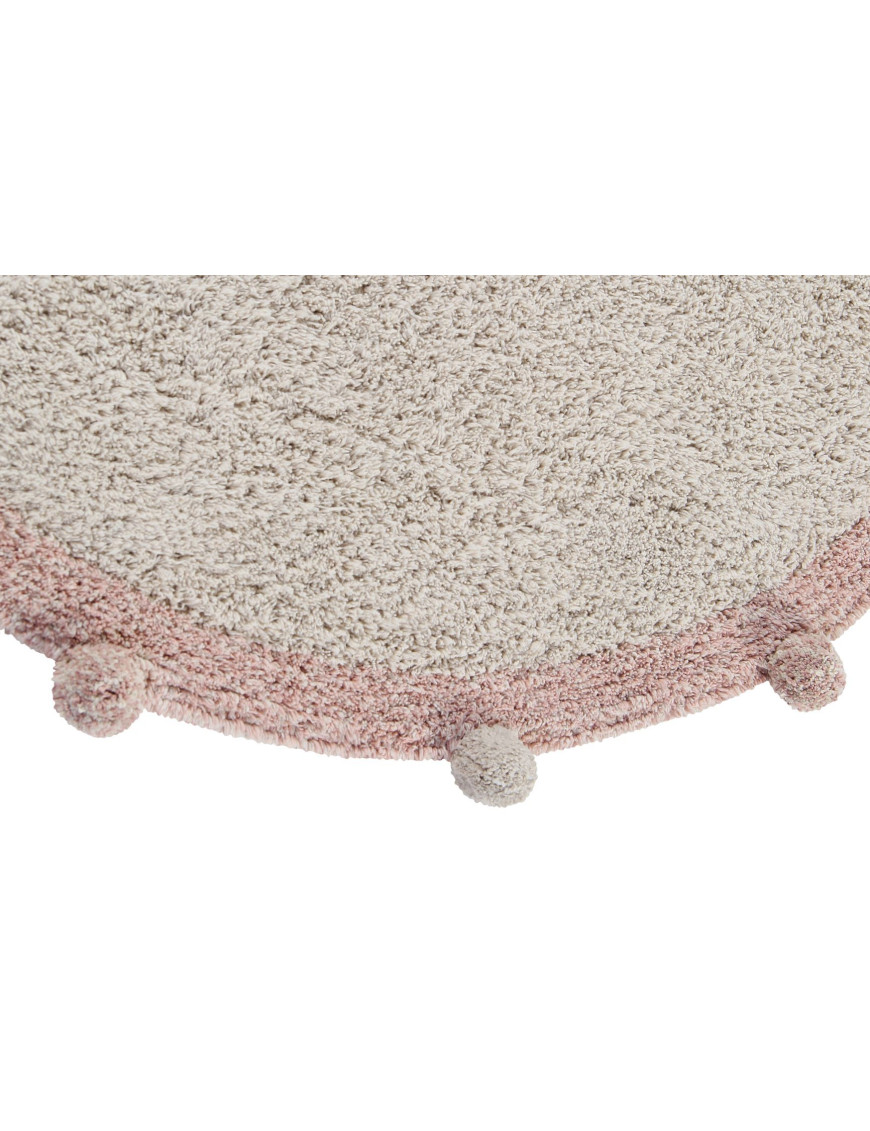 Lorena Canals Dywan bawełniany Bubbly Vintage Nude  Ø 120 cm