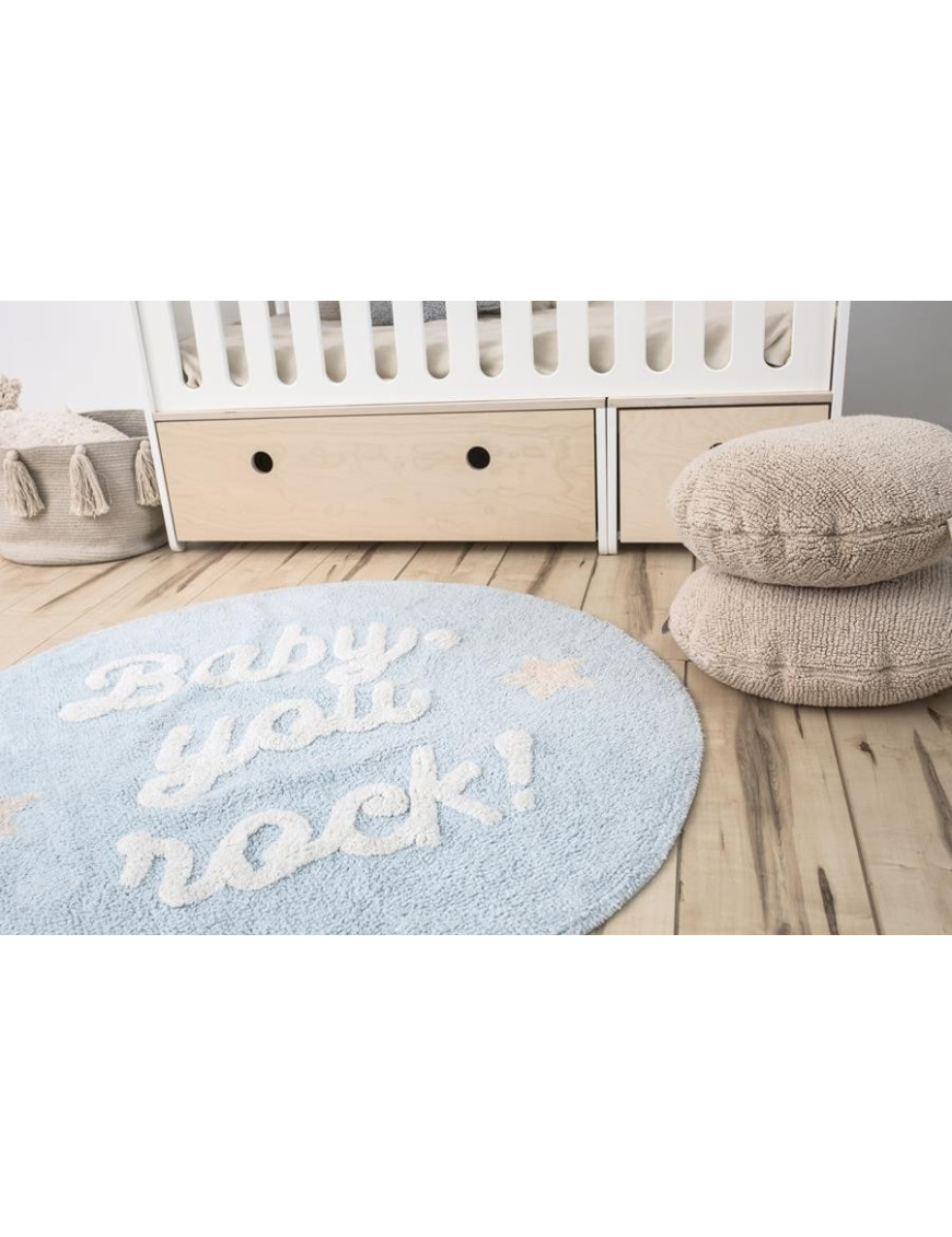 Lorena Canals Dywan bawełniany Baby, you rock!, Mr Wonderful & Lorena Canals Lorena Canals Dywan bawełniany Baby, you rock!, Mr Wonderful & Lorena Canals