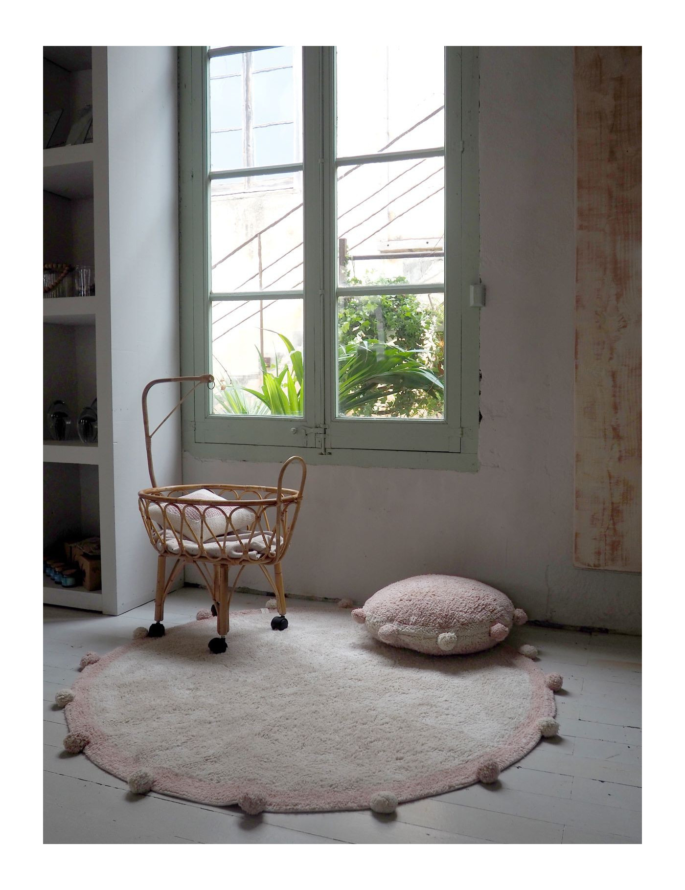 Lorena Canals Dywan bawełniany Bubbly Vintage Nude  Ø 120 cm