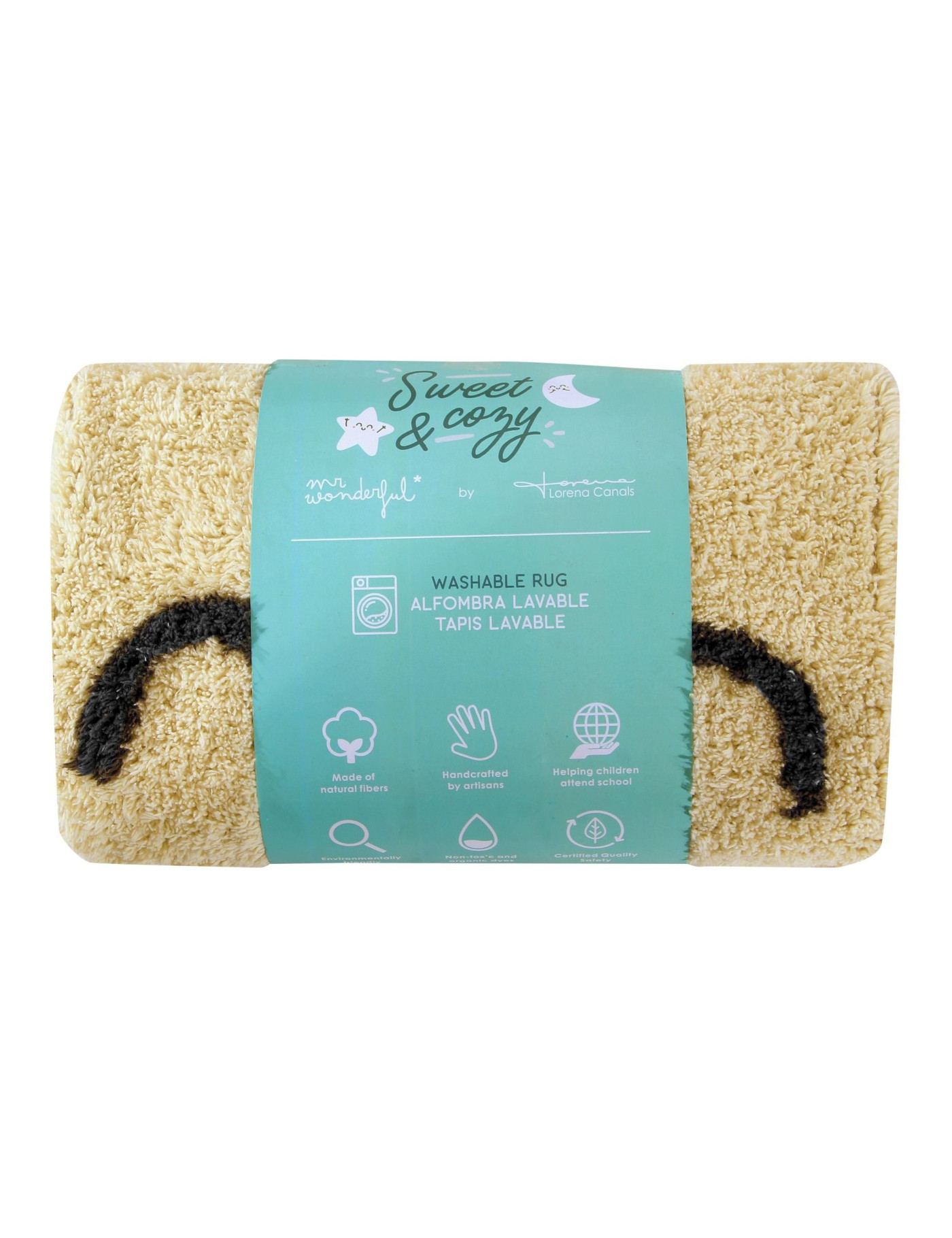 Lorena Canals Dywan bawełniany You're My Sunshine, Mr Wonderful & Lorena Canals Ø100 cm Lorena Canals Dywan bawełniany You're My Sunshine, Mr Wonderful & Lorena Canals Ø100 cm