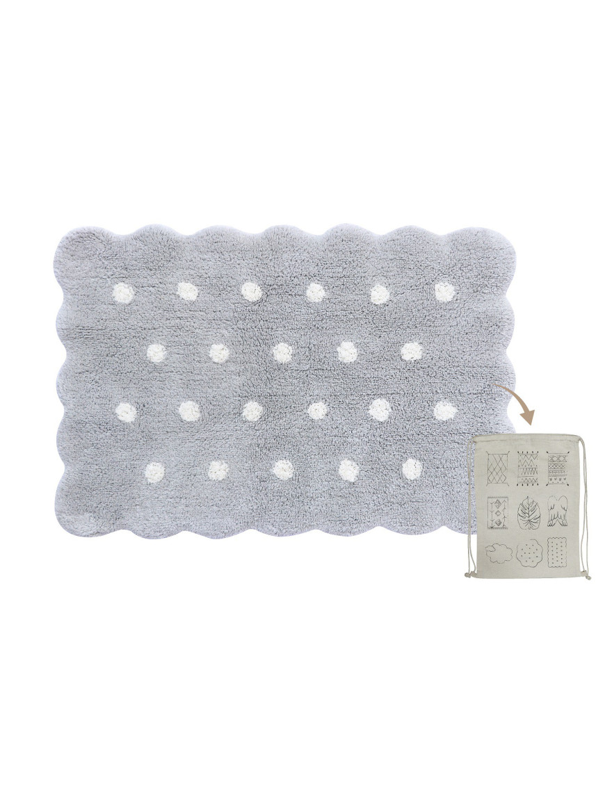 Dywan Bawełniany Mini Biscuit Pearl Grey 70x100 cm Lorena Canals