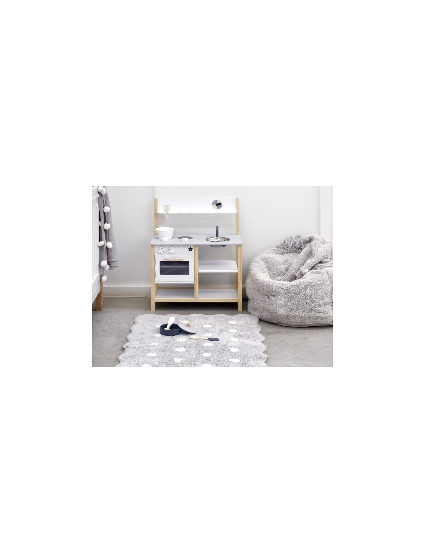 Dywan Bawełniany Mini Biscuit Pearl Grey 70x100 cm Lorena Canals