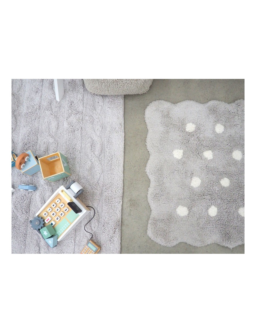 Dywan Bawełniany Mini Biscuit Pearl Grey 70x100 cm Lorena Canals