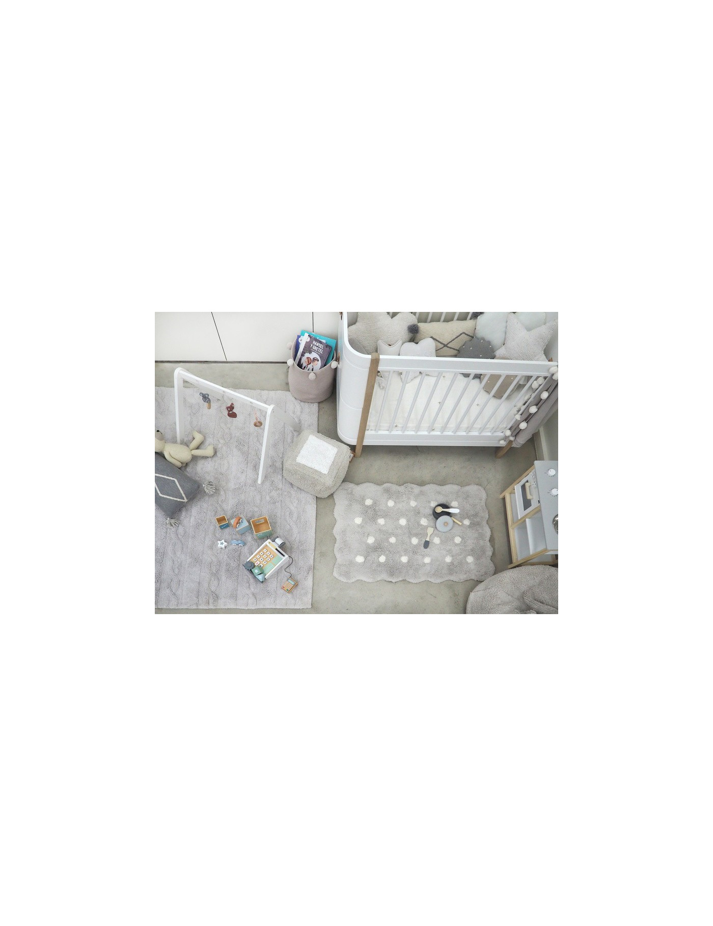 Dywan Bawełniany Mini Biscuit Pearl Grey 70x100 cm Lorena Canals