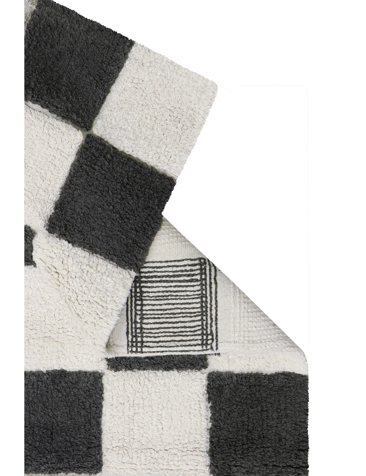 Dywan bawełniany Kitchen Tiles Dark Grey 120x160 cm Lorena Canals