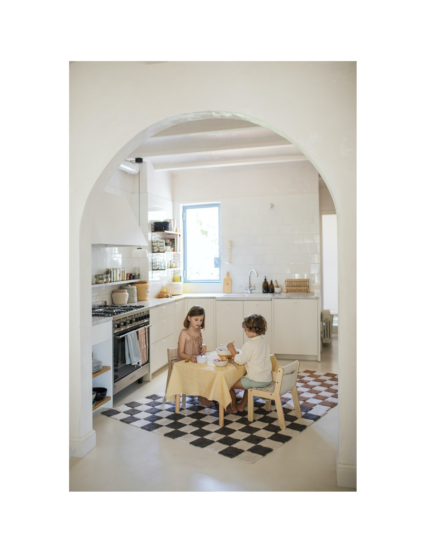 Dywan bawełniany Kitchen Tiles Toffee 120x160 cm Lorena Canals Dywan bawełniany Kitchen Tiles Toffee 120x160 cm Lorena Canals