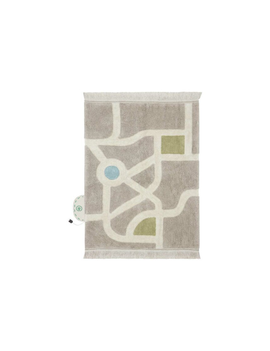 Dywan bawełniany do zabawy mapa miasta Eco-City 120x170 cm Lorena Canals