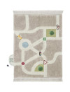 Dywan bawełniany do zabawy mapa miasta Eco-City 120x170 cm Lorena Canals
