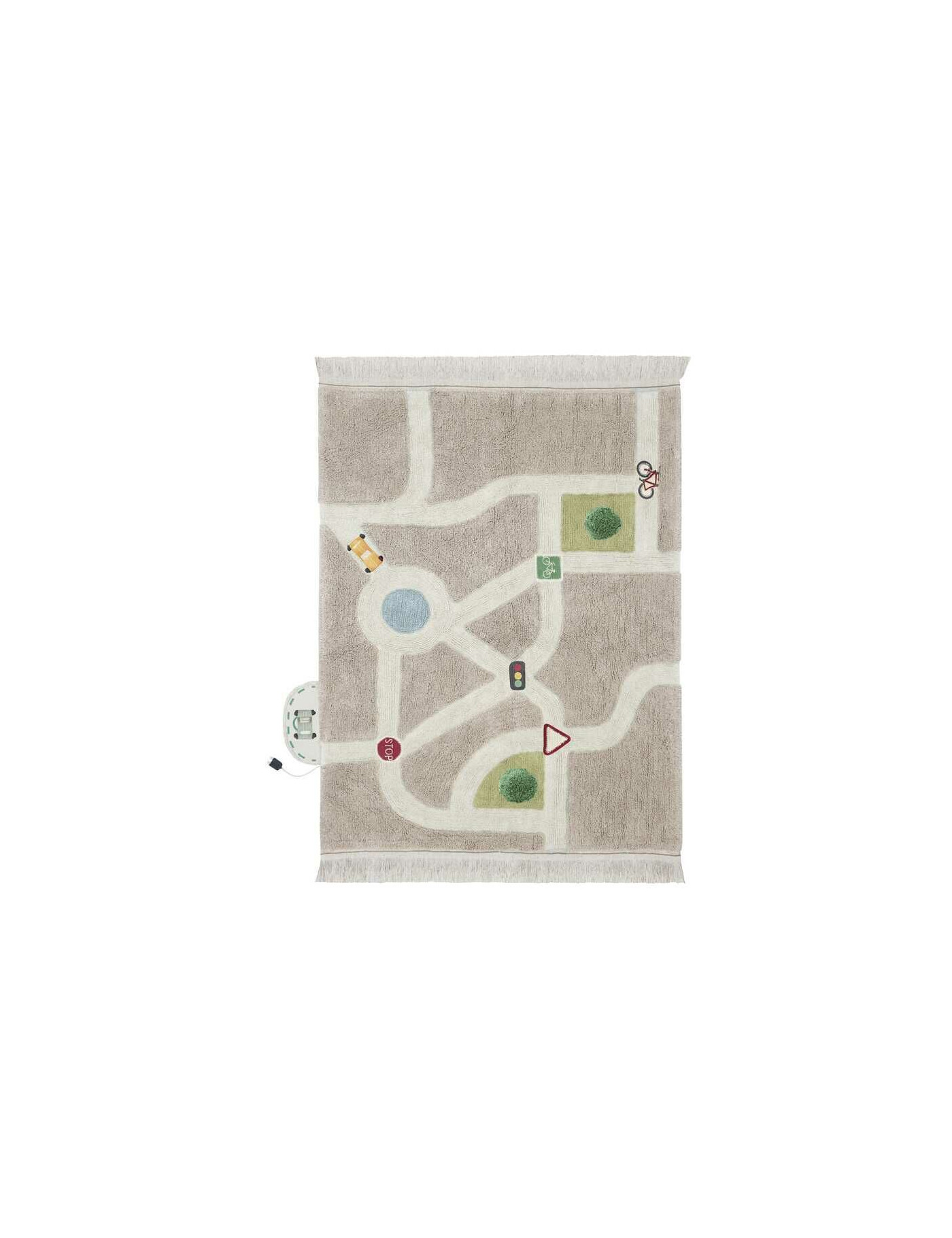 Dywan bawełniany do zabawy mapa miasta Eco-City 120x170 cm Lorena Canals