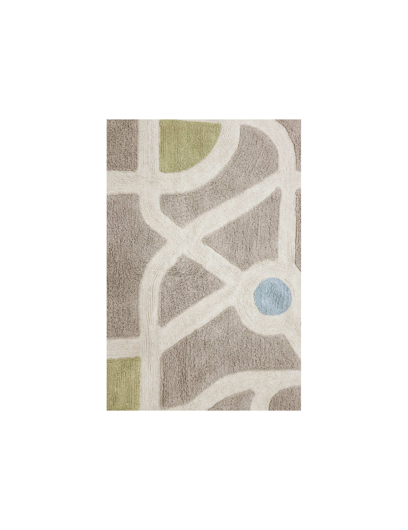 Dywan bawełniany do zabawy mapa miasta Eco-City 120x170 cm Lorena Canals