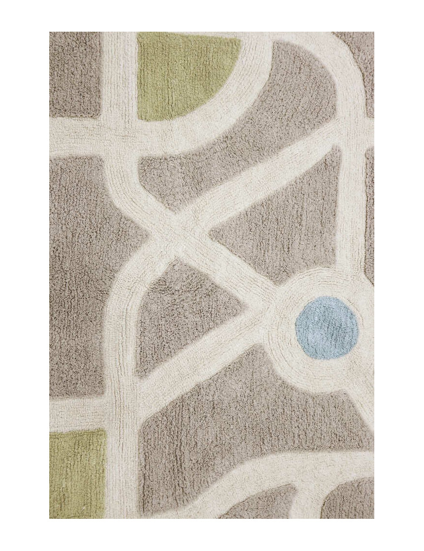 Dywan bawełniany do zabawy mapa miasta Eco-City 120x170 cm Lorena Canals