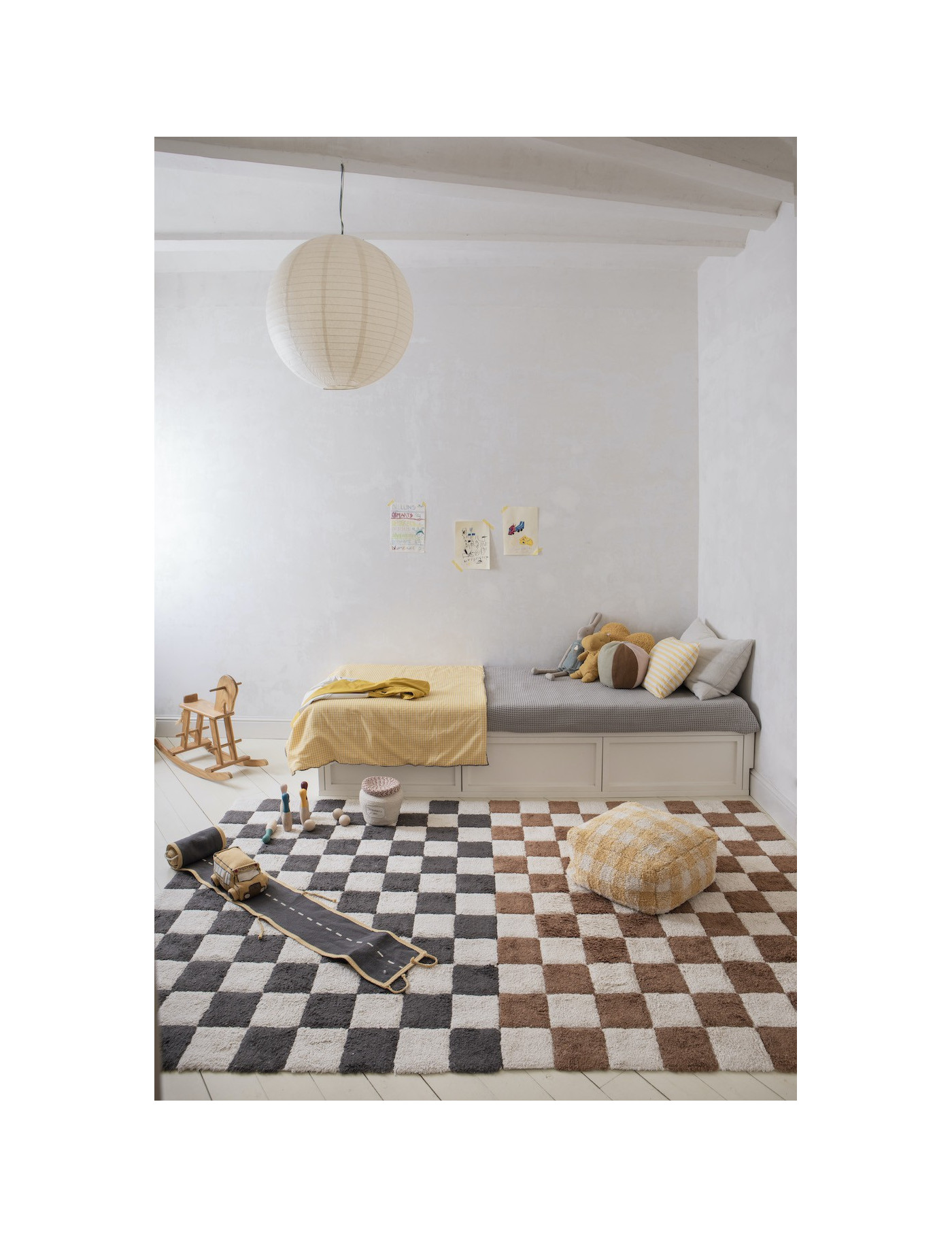 Dywan bawełniany Kitchen Tiles Dark Grey 120x160 cm Lorena Canals