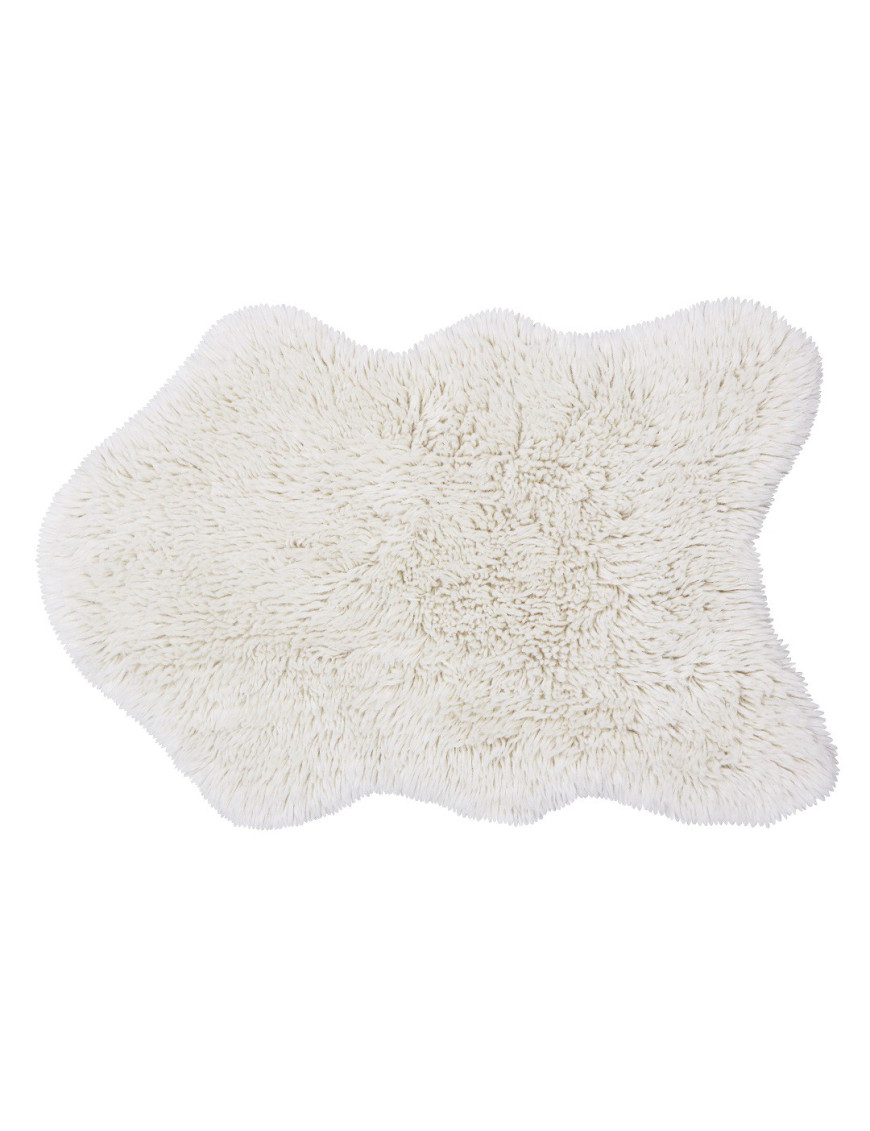 Dywan wełniany Woolly White 75x110 cm Lorena Canals