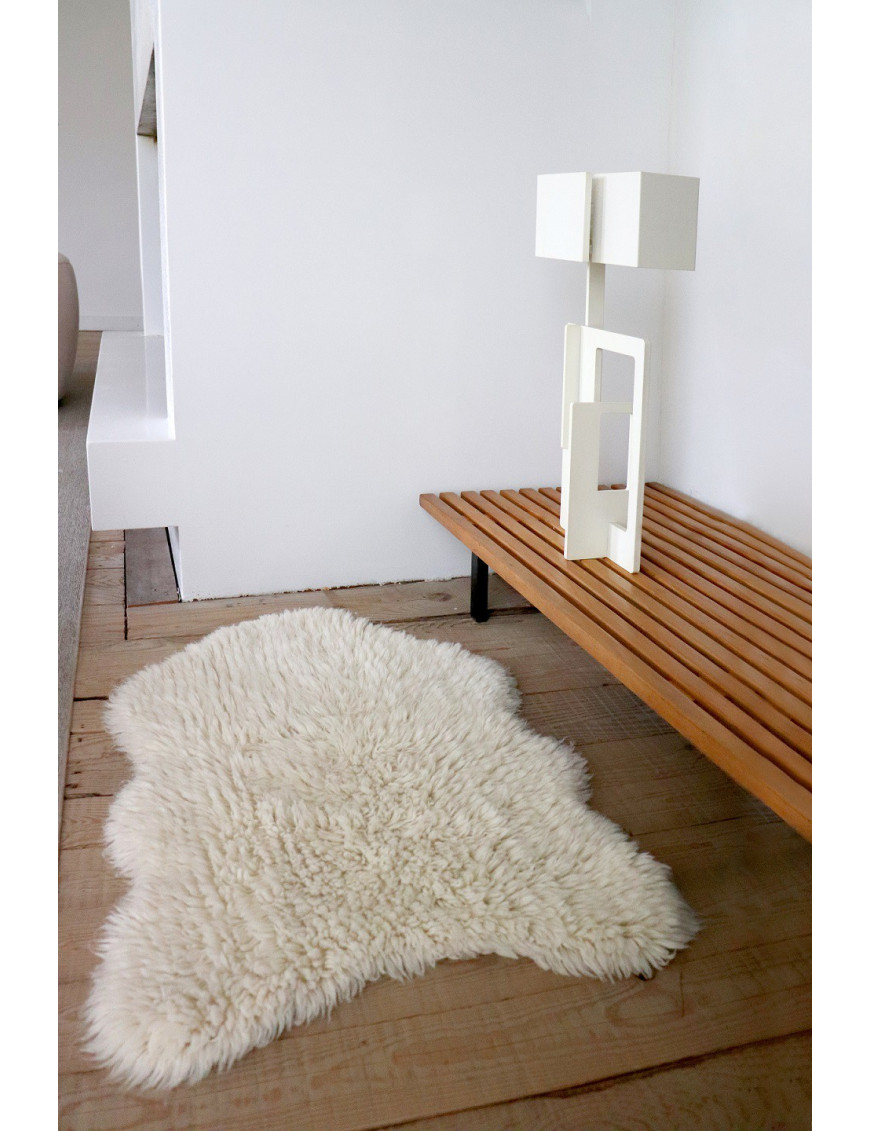 Dywan wełniany Woolly White 75x110 cm Lorena Canals