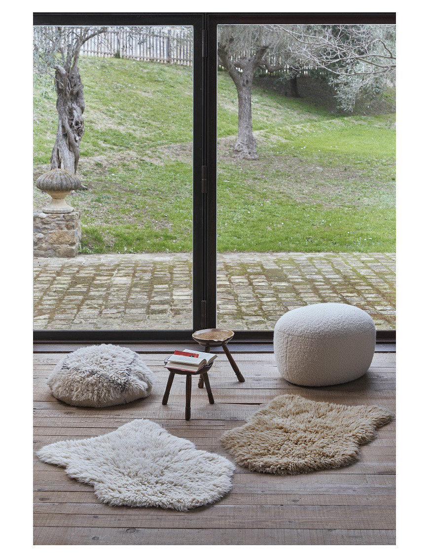 Dywan wełniany Woolly White 75x110 cm Lorena Canals