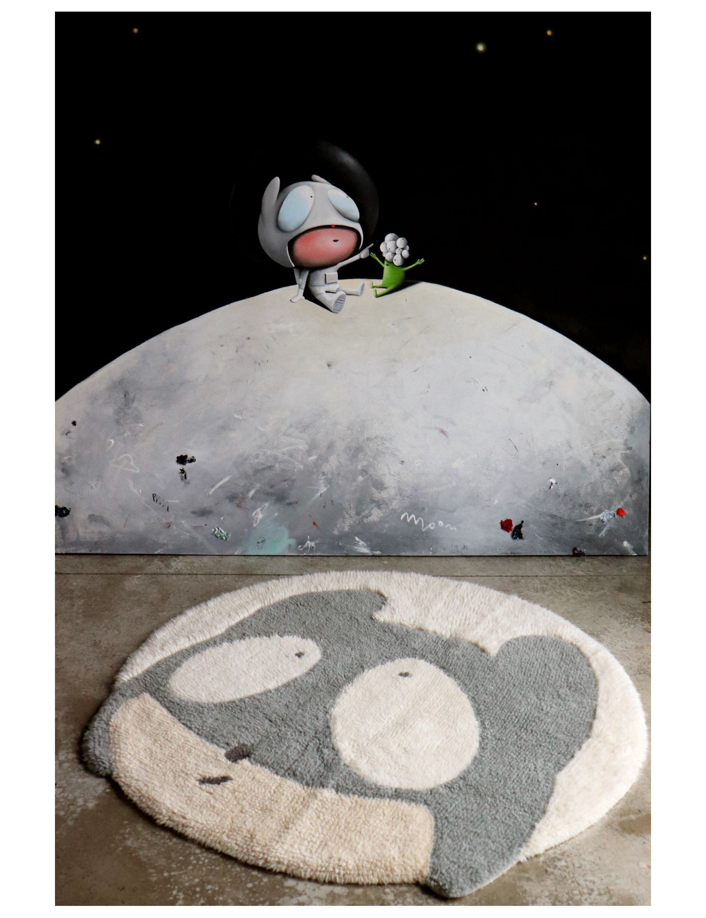 Dywan wełniany Astromouse Ø100 cm Lorena Canals