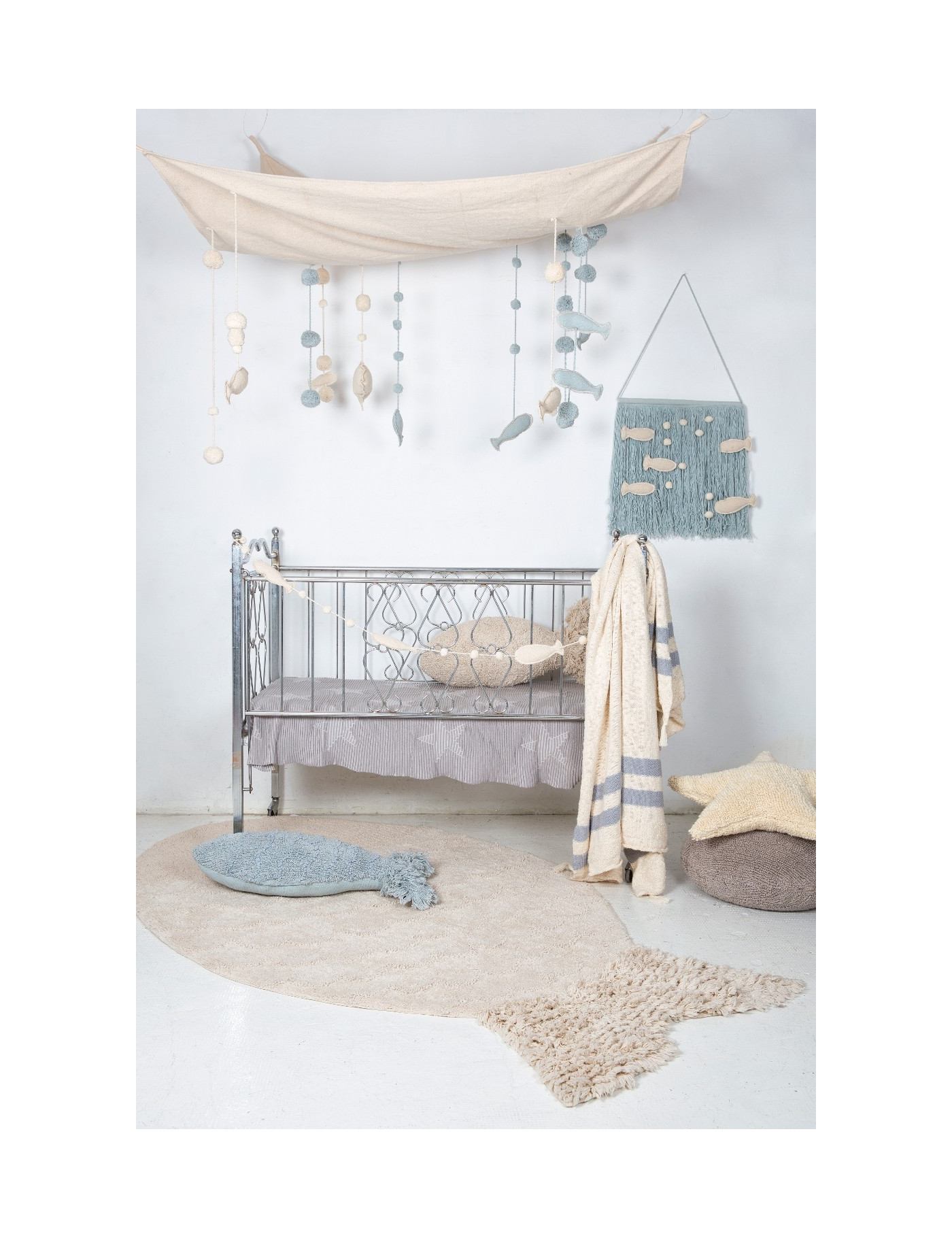 Lorena Canals Poduszka Baby Fish Aqua Blue
