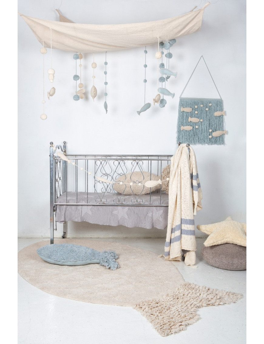 Lorena Canals Poduszka Baby Fish Aqua Blue