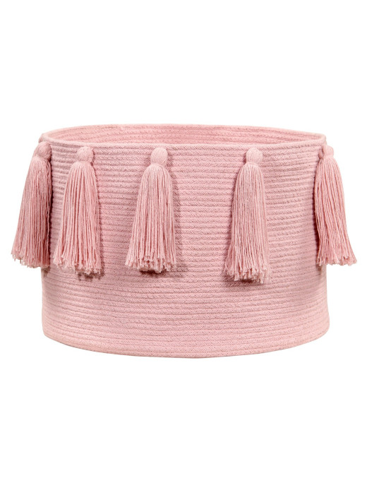 Lorena Canals Kosz dekoracyjny Tassels Pink
