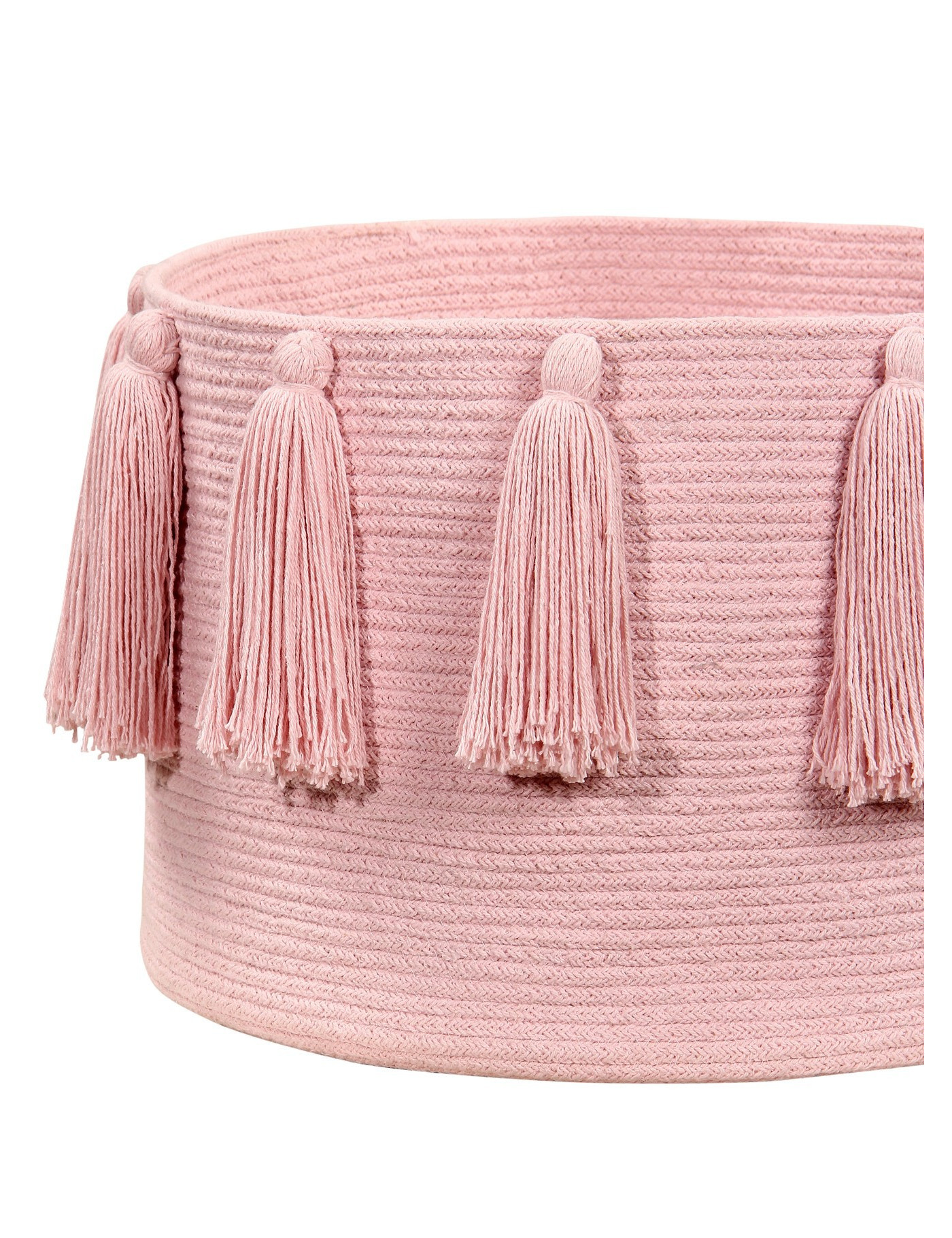 Lorena Canals Kosz dekoracyjny Tassels Pink
