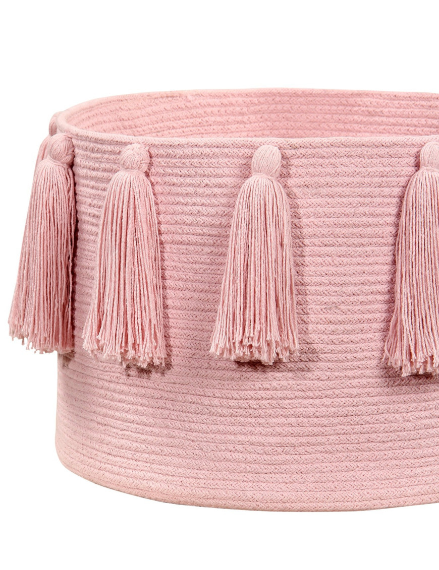 Lorena Canals Kosz dekoracyjny Tassels Pink