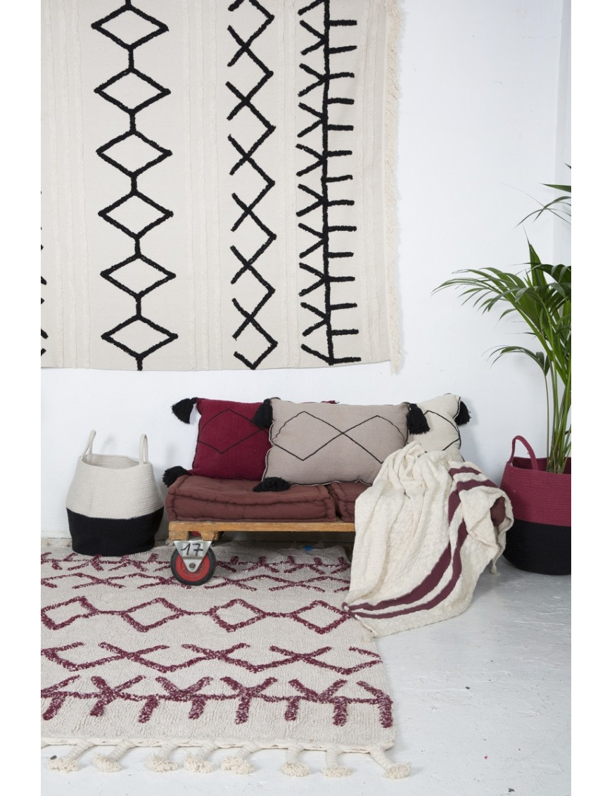 Lorena Canals Kosz dekoracyjny Zoco Black/Aubergine