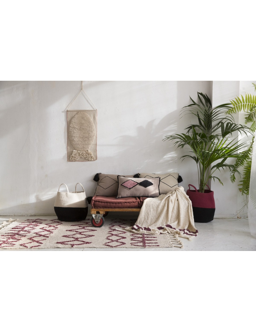 Lorena Canals Kosz dekoracyjny Zoco Black/Aubergine