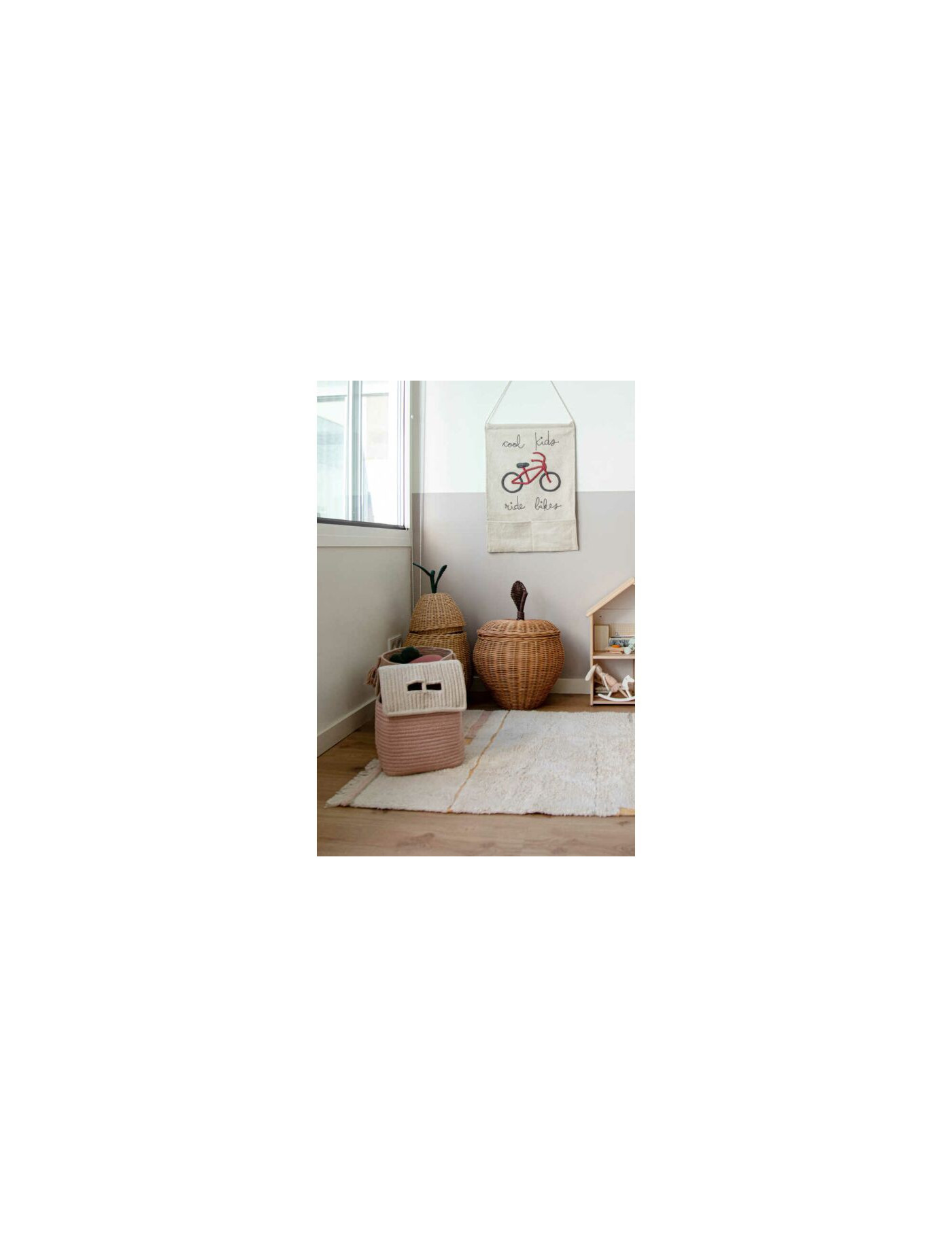 Kosz Domek Vintage Nude Eco-City 22x22x34 cm Lorena Canals