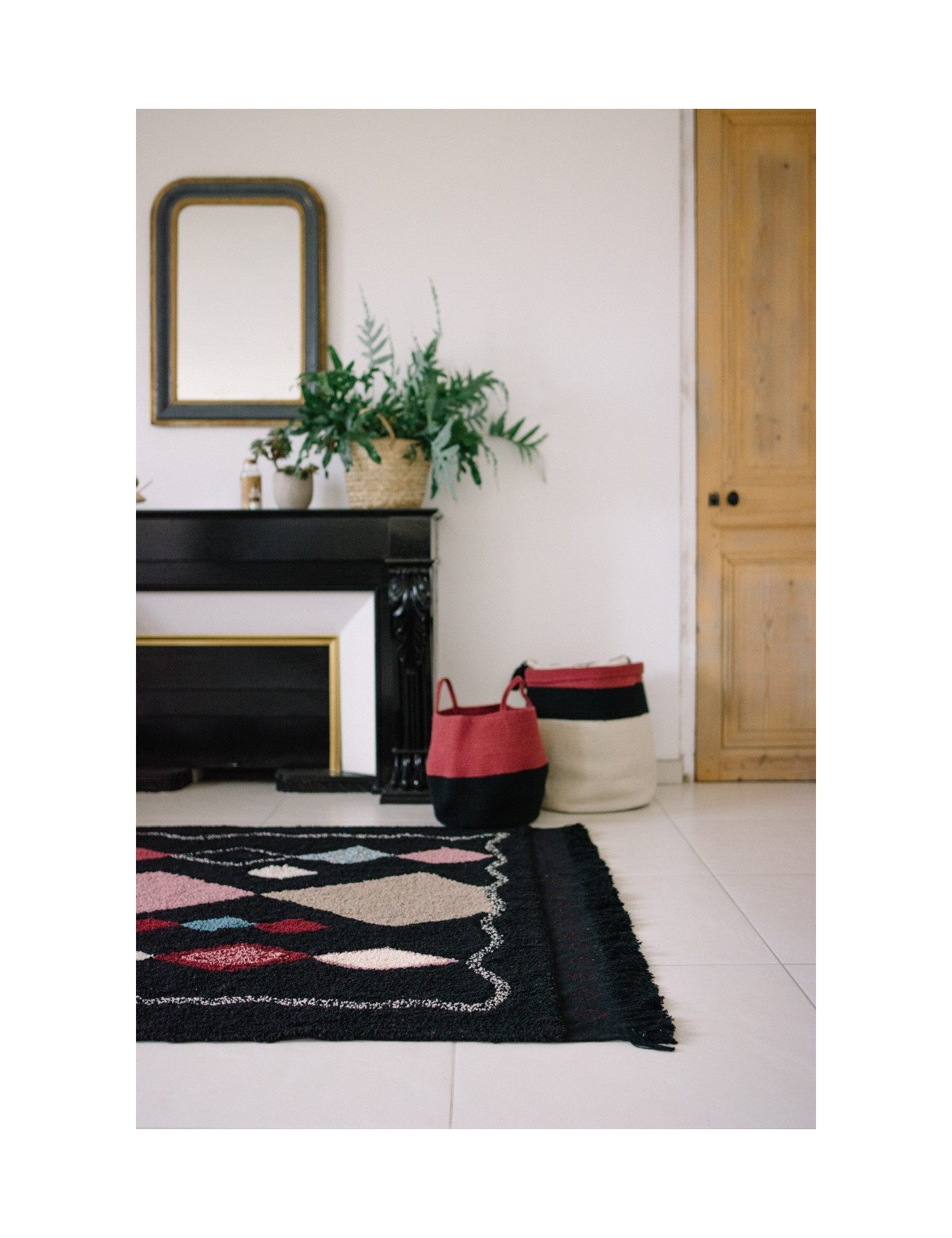 Lorena Canals Kosz dekoracyjny Zoco Black/Aubergine