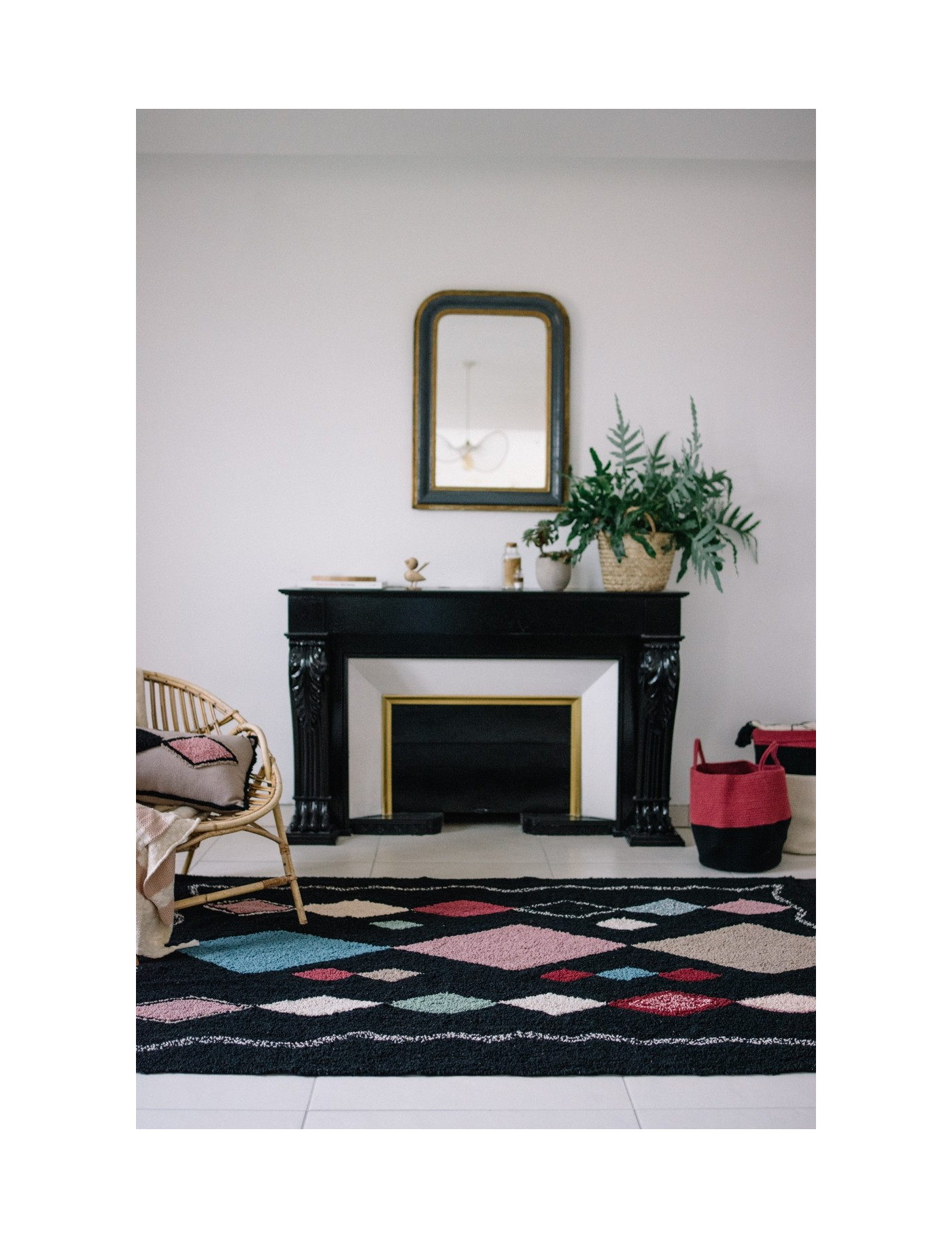 Lorena Canals Kosz dekoracyjny Zoco Black/Aubergine