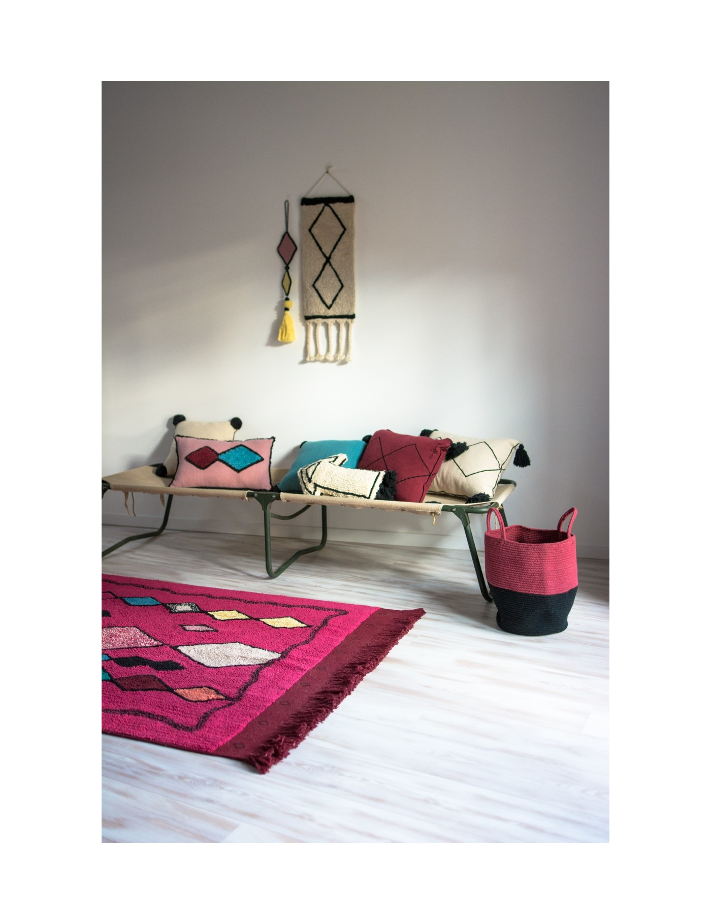 Lorena Canals Kosz dekoracyjny Zoco Black/Aubergine