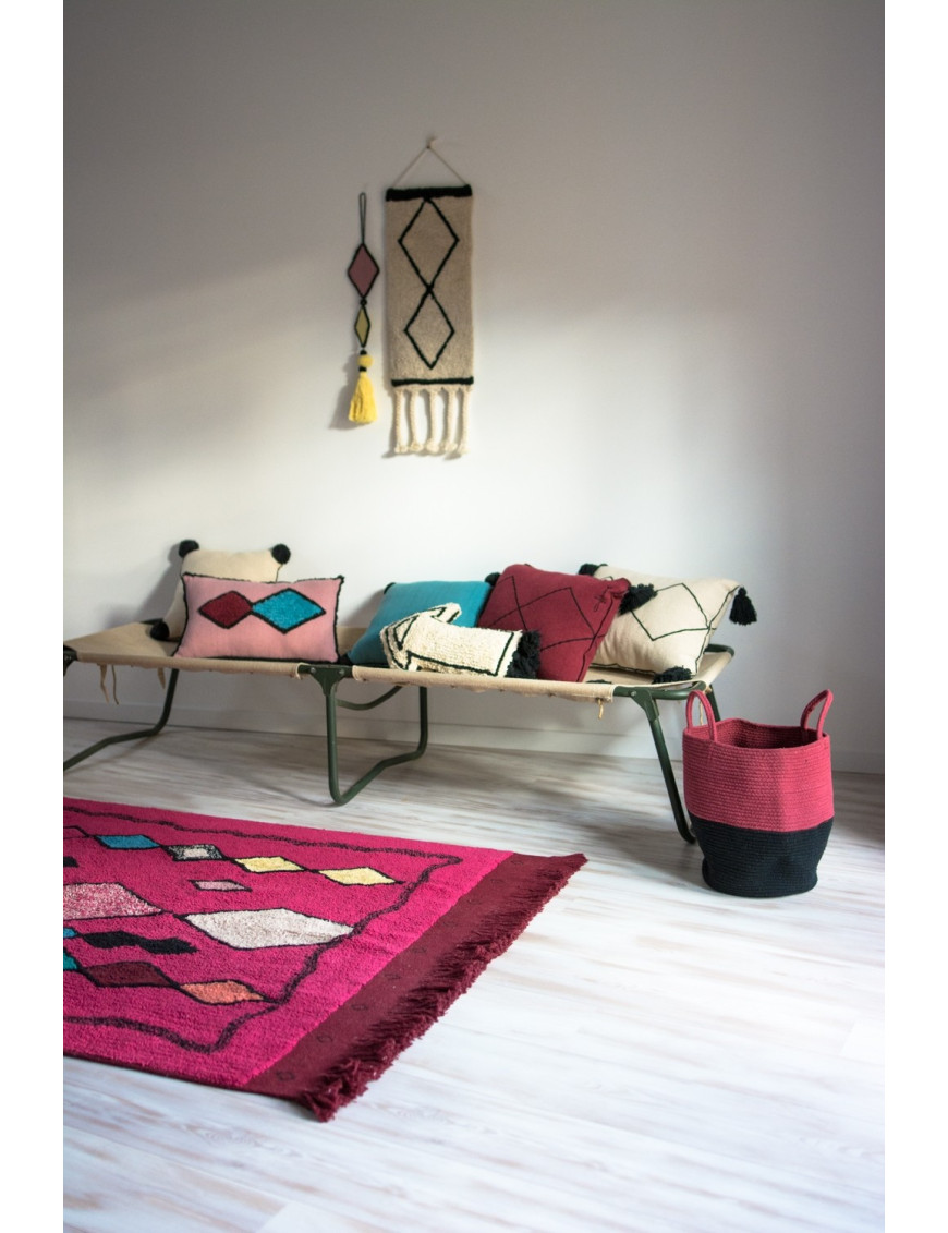 Lorena Canals Kosz dekoracyjny Zoco Black/Aubergine